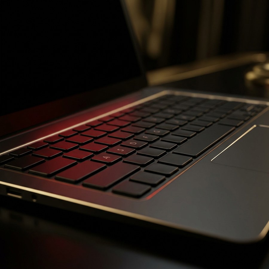 Teclado de portátil en penumbra, símbolo de los ciberdelitos y la estafa online