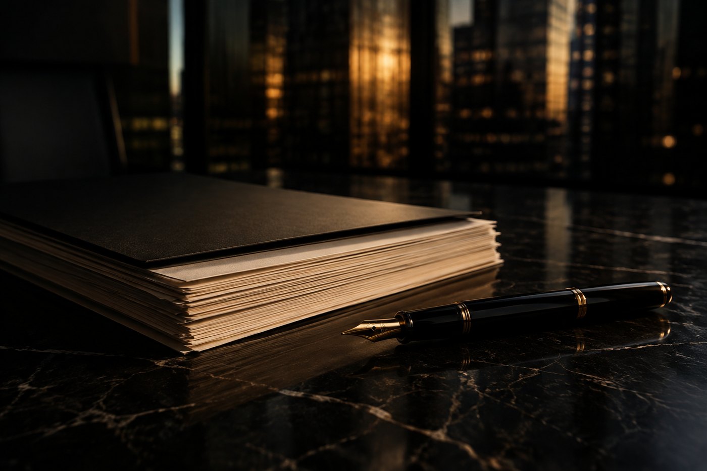 Documentos financieros y pluma estilográfica, contexto de los delitos contra la Hacienda Pública
